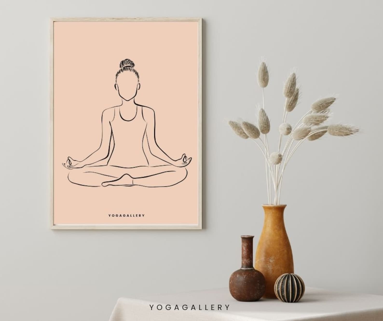 Yoga Poster, Set of 4 Printable Poster, Yoga Art Wall Decor, Yoga Pose Digital Print, Yoga Poses