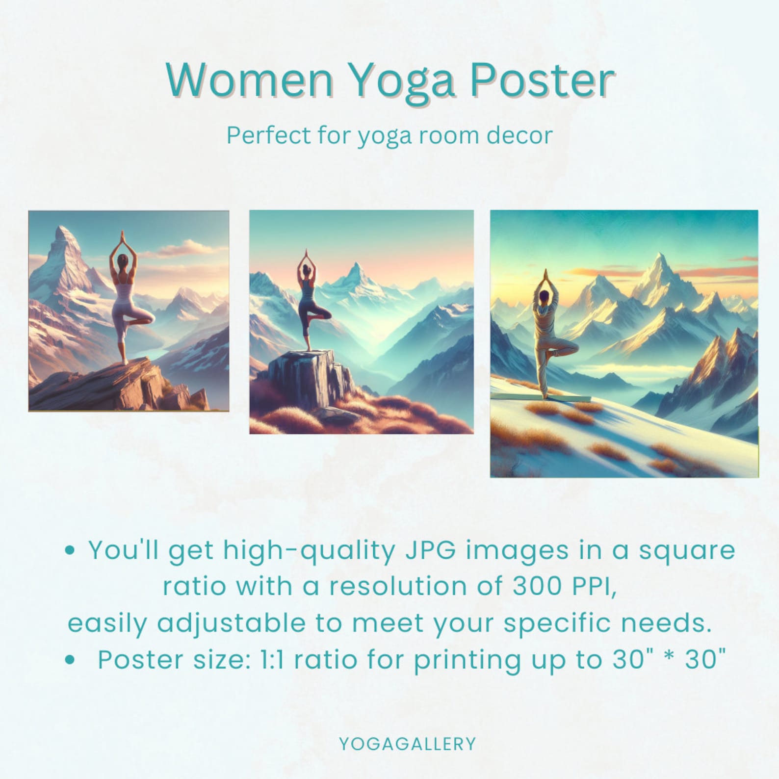 Yoga Pose Poster, Yoga Wall Decor, Yoga Studio Wall Art, Meditation Pose, Yoga Digital Art Print