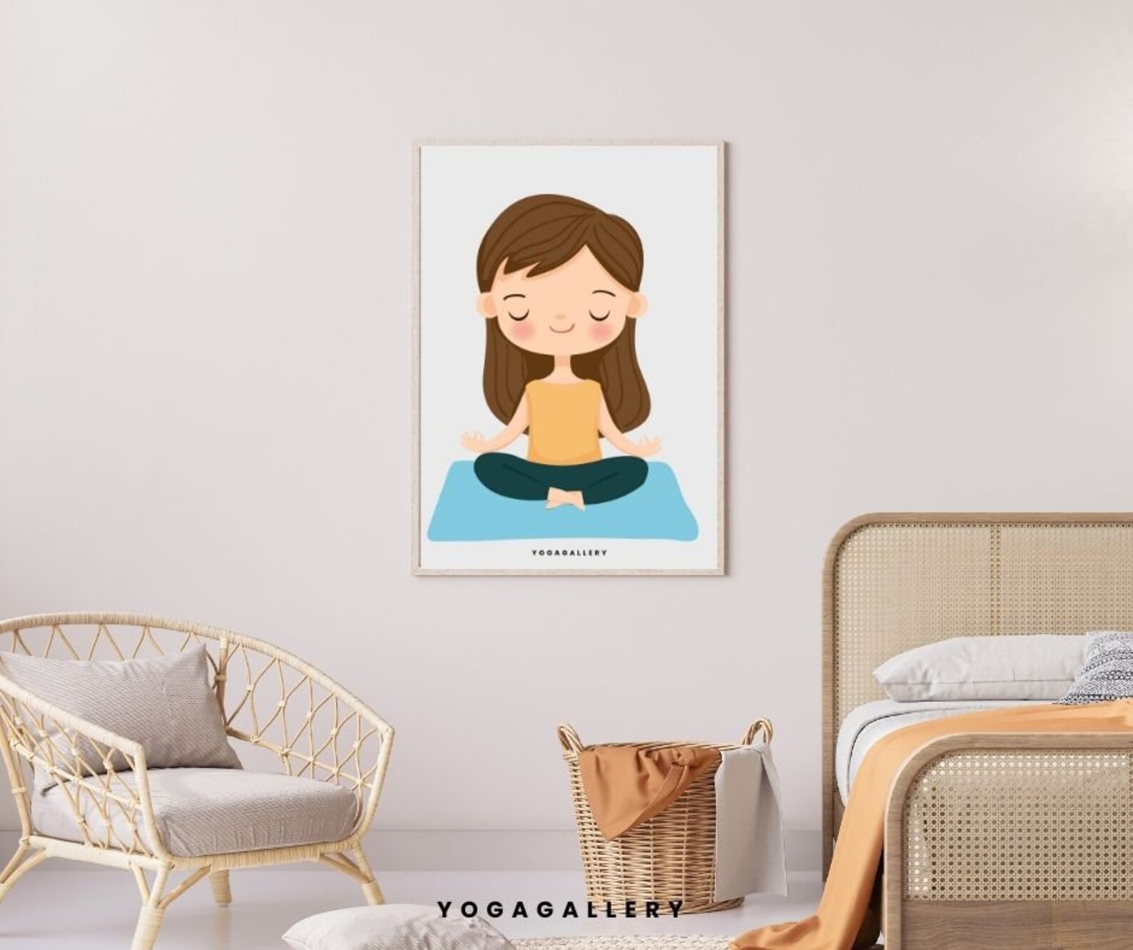 Yoga Poster, Set of 6 Printable Poster, Yoga Art Wall Decor, Yoga Pose