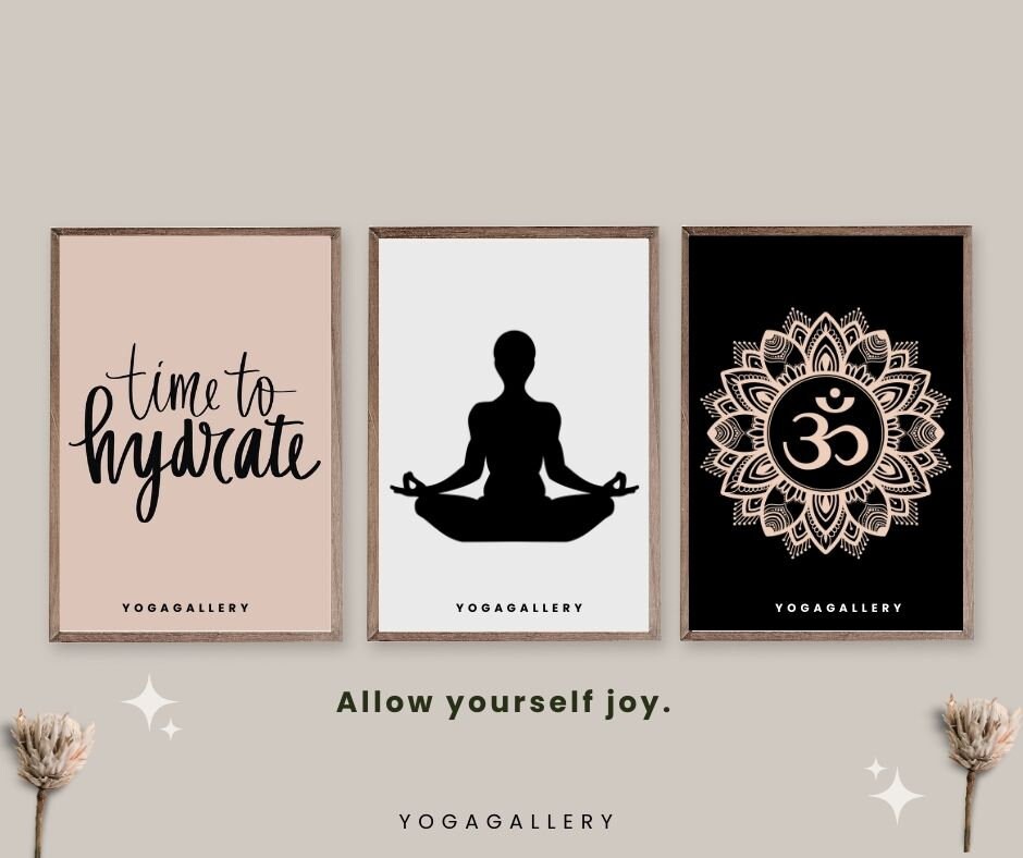 Yoga Poster, Set of 3 Printable Poster, Yoga Art Wall Decor, Yoga Pose Digital Print, Yoga Poses