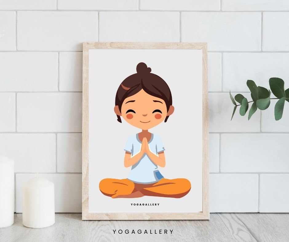 Yoga Poster, Set of 6 Printable Poster, Yoga Art Wall Decor, Yoga Pose
