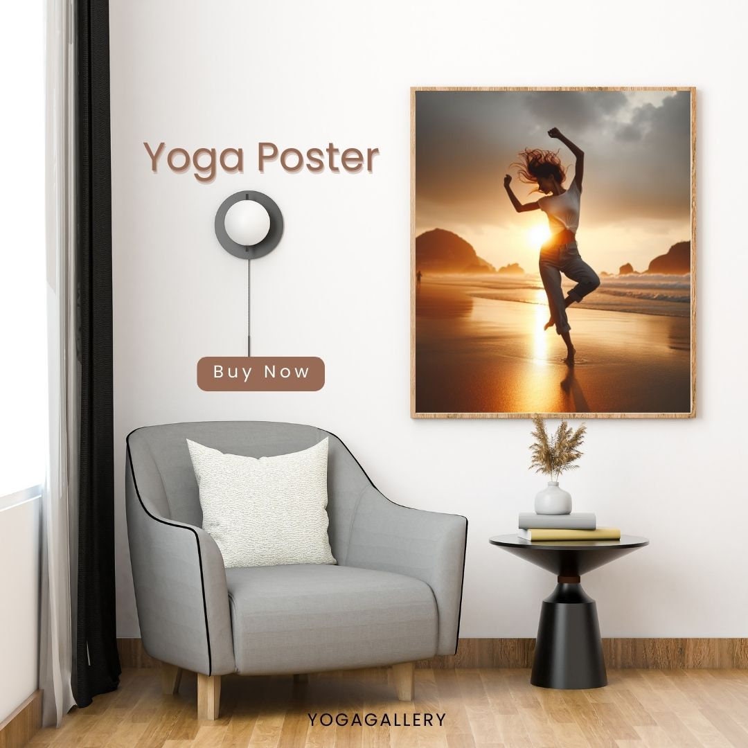 Yoga Pose Poster, Yoga Wall Decor, Yoga Studio Wall Art, Meditation