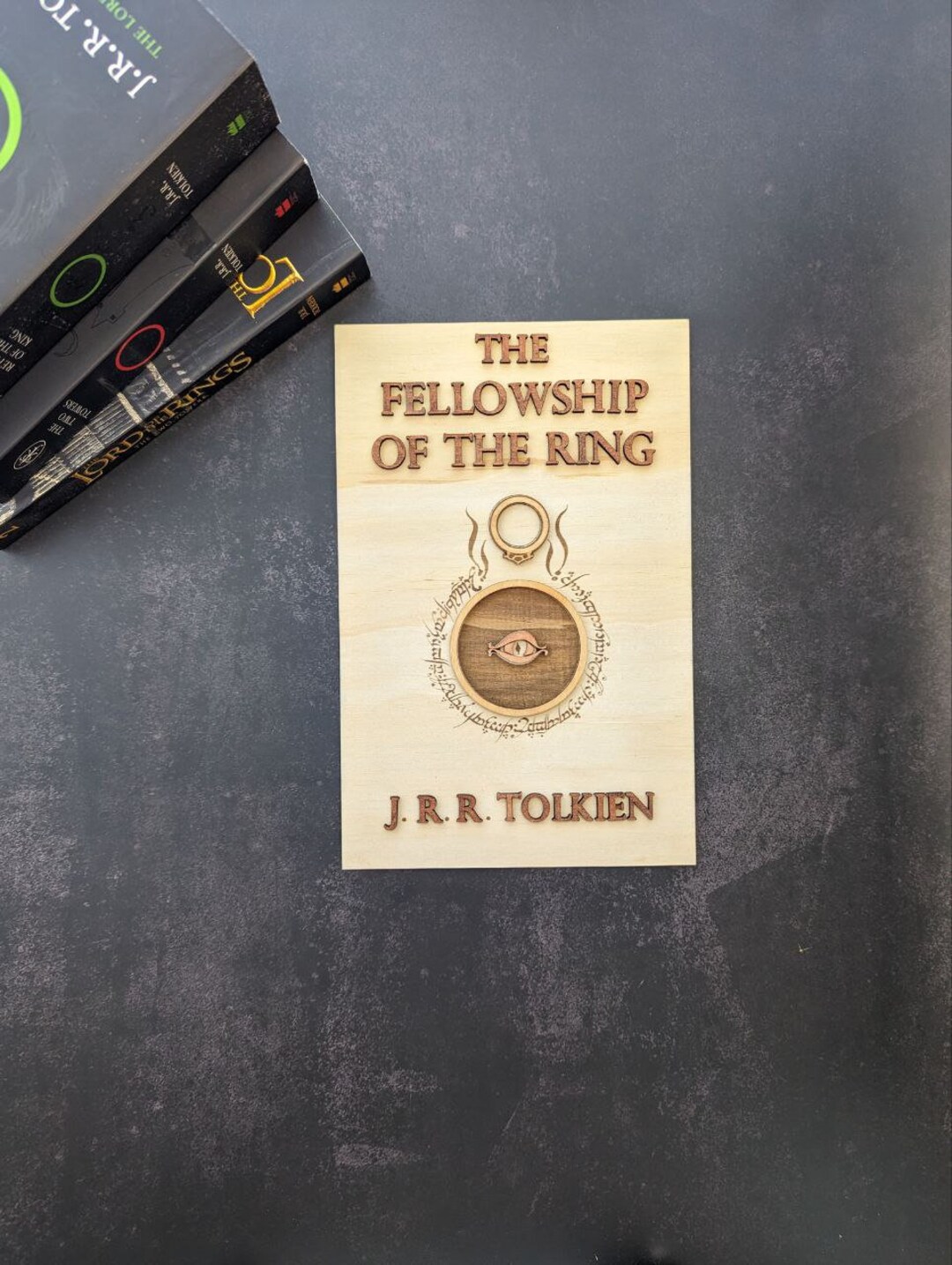 Lord of the Rings First Edition Wooden Cover Fellowship of the Ring Book Cover First Edition