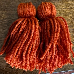 Clip-on Tassel earrings|yarn earring