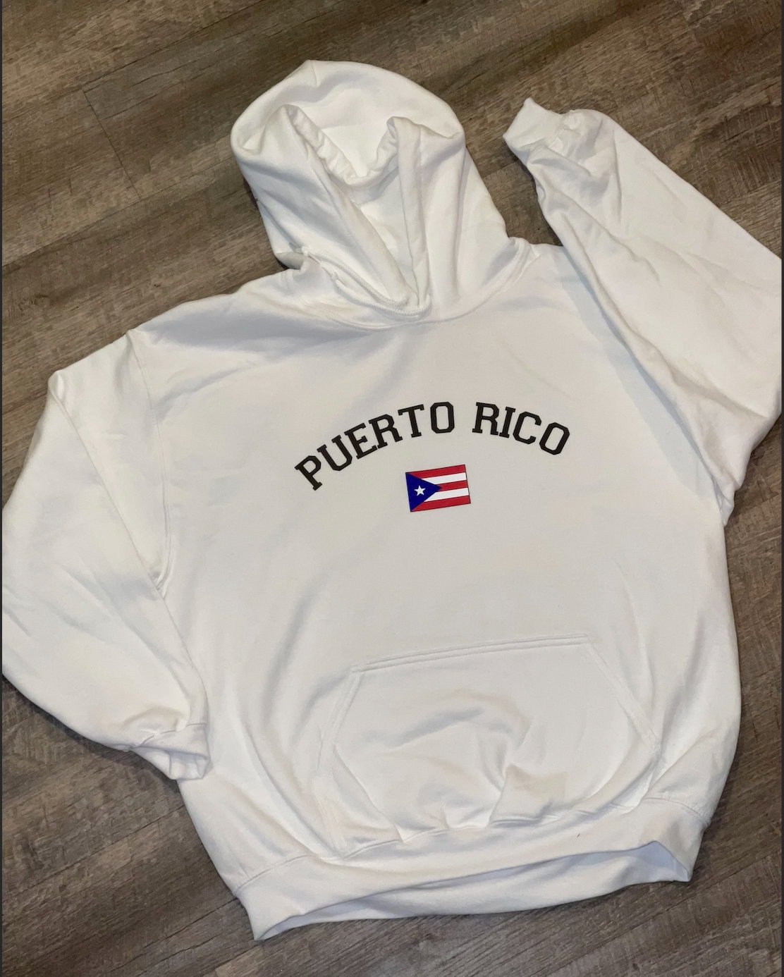 Hooded Baseball Sports Sweatshirt Puerto Rico Script Tail HOODIE All Colors 