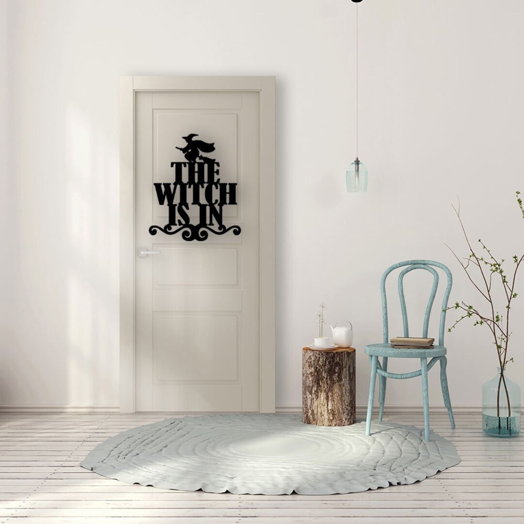 The Witch is in Metal Wall Art, Metal Wall Decor, Helloween Metal Wall ...