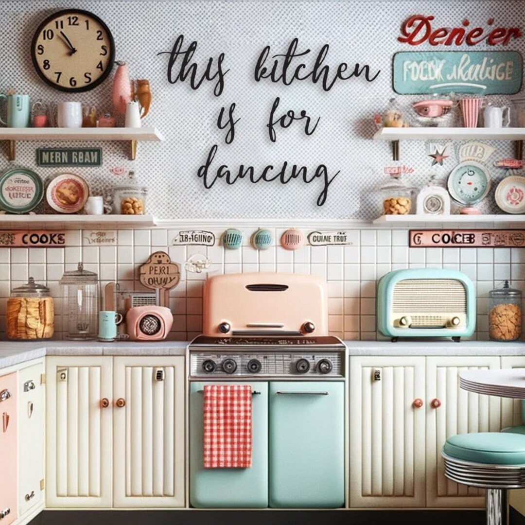 This Kitchen is for Dancing Metal Wall Art Metal Wall Decor Etsy