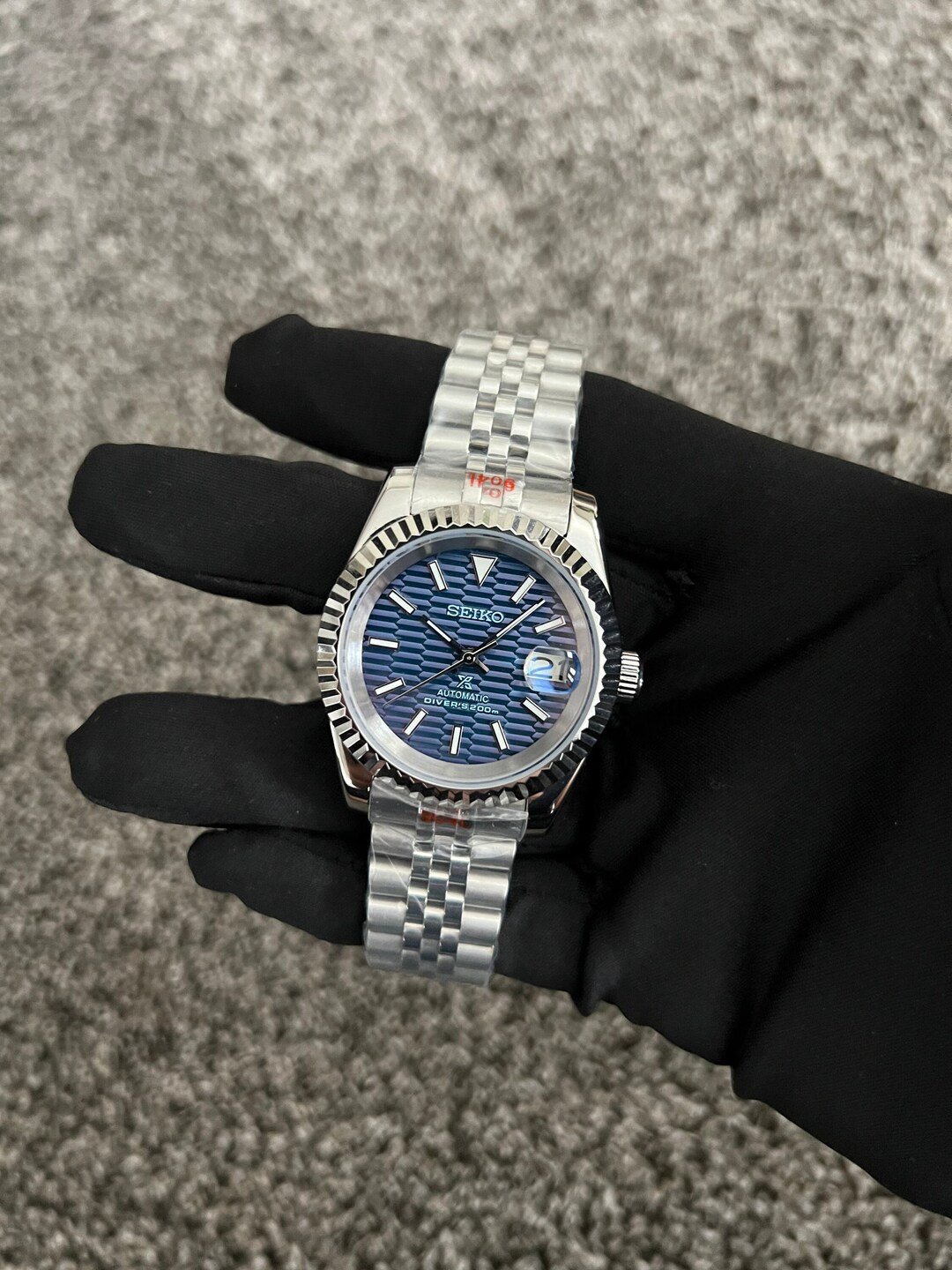 Seiko Datejust Blue Fluted Motif Dial Ready to Ship Etsy