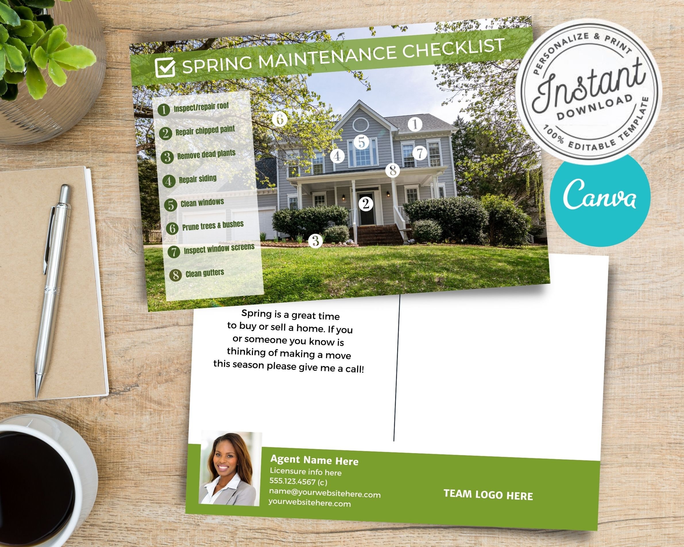 Real Estate Spring Maintenance Postcard: Realtor Marketing (canva ...