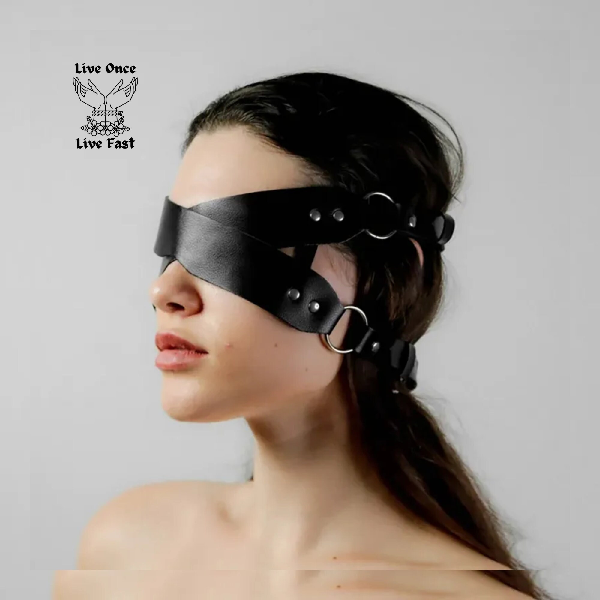 Berlin Pointy Leather Bondage Blindfold