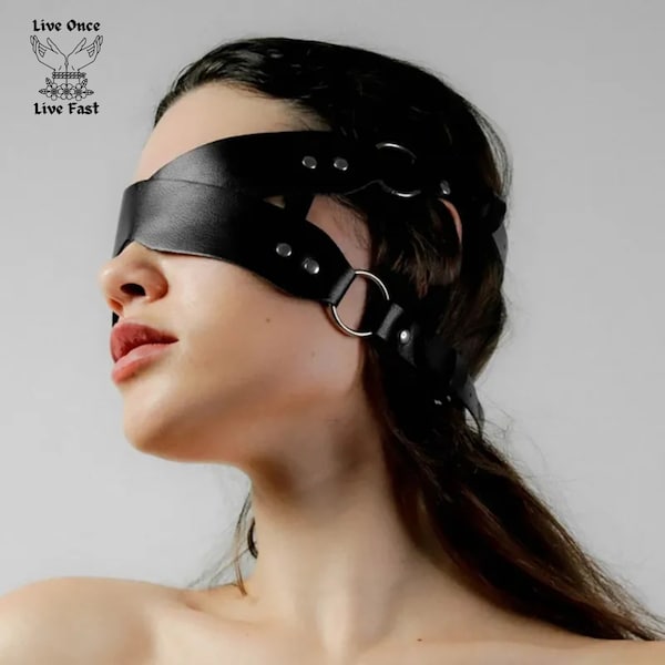 BDSM Bondage Blindfold Mask Fetish Gear Erotic Eye Restraint for Submissive Sensory Deprivation