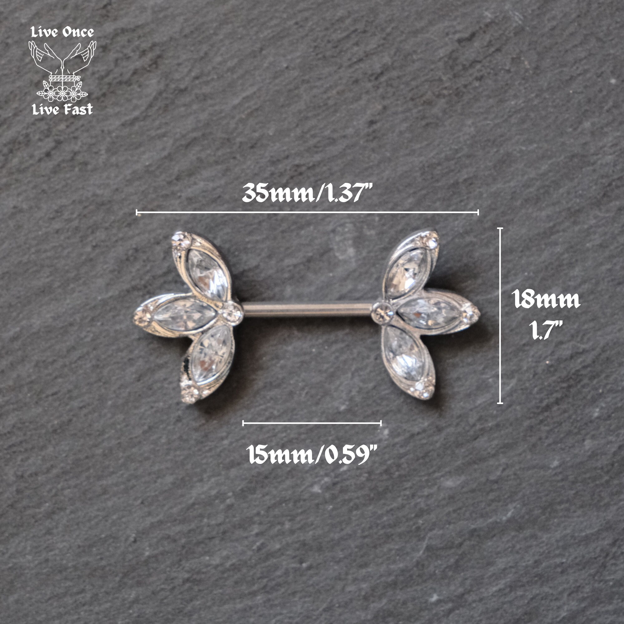 Lotus flower cheap nipple ring