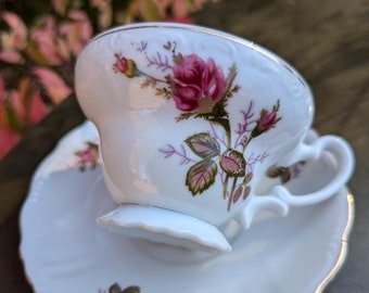Vintage teacup Moss Rose Teacup Home Decor
