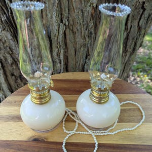 Vintage oil lamp Mini kerosene lamp small clear glass oil lamp vintage home décor little oil lamp gift Mancave gift hurricane lamp