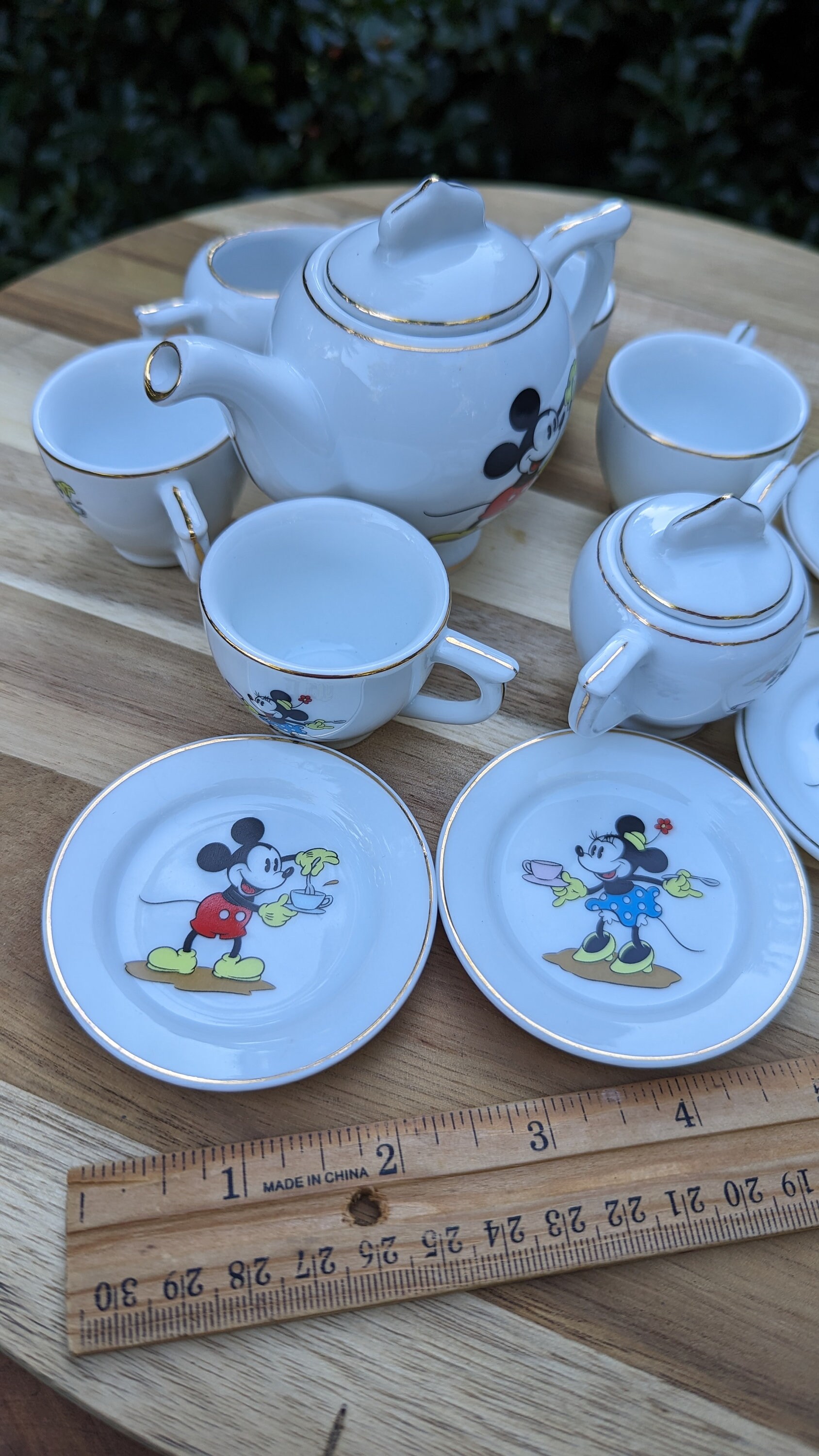 Mickey Mouse Tea Set Vintage Minnie Mouse Child Tea Set Disney Etsy