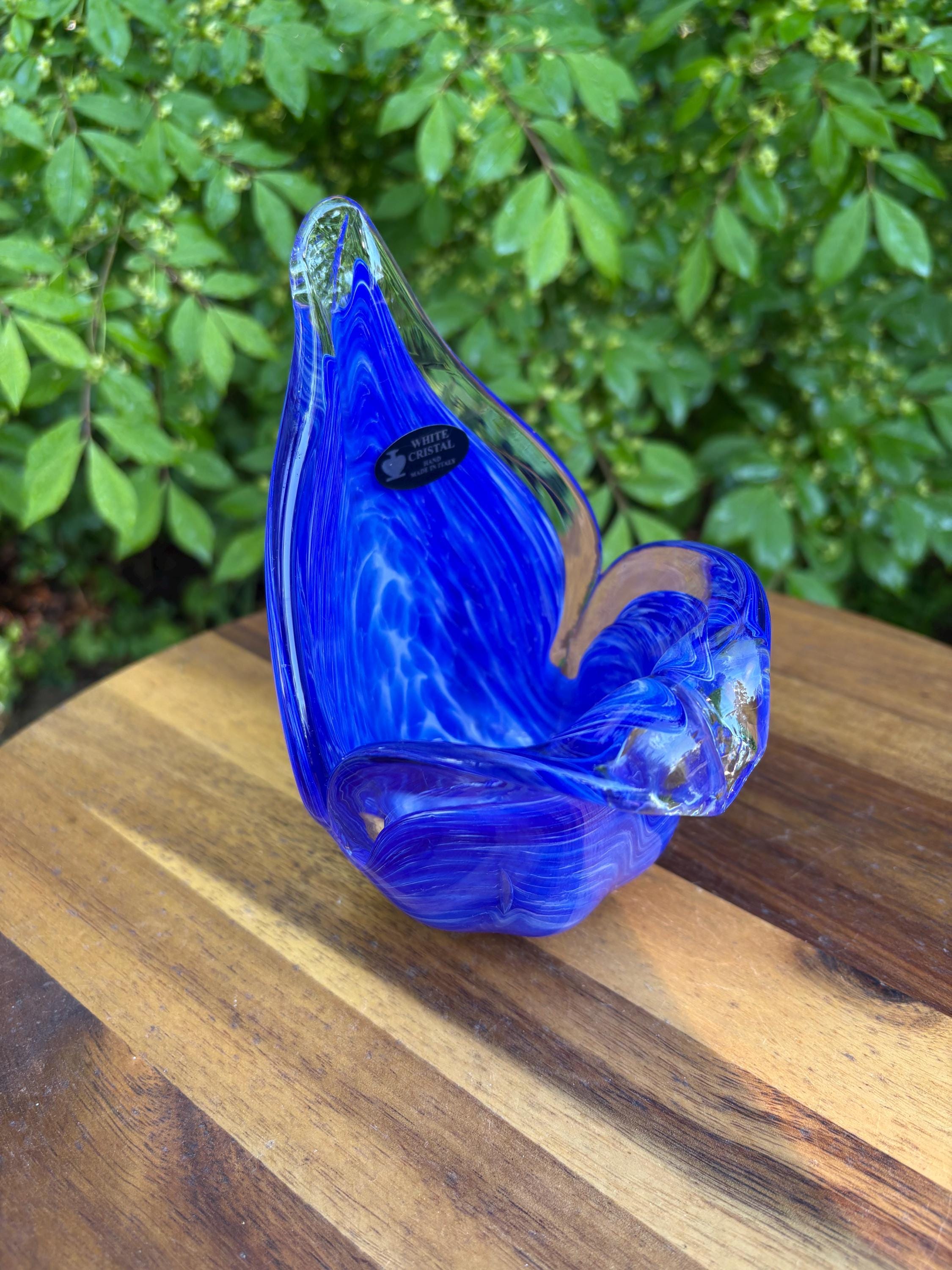Cobalt Blue Glass Bowl - Etsy