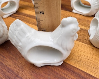 napkin holder porcelain chicken napkin rings vintage tableware
