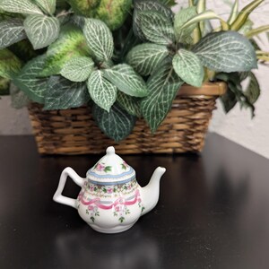 miniature teapot ornament small dollhouse teapot vintage teapot gift for her