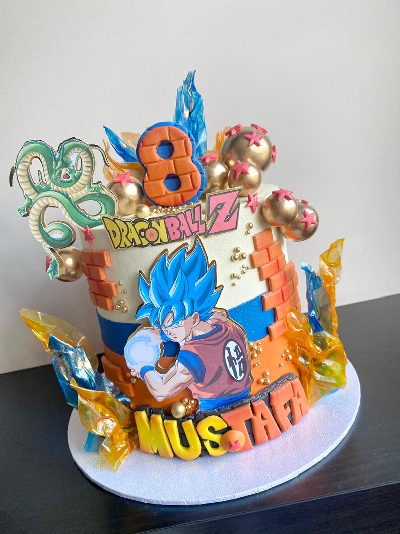 Dragonballz Inspired 5 Piece Cake Topper Set - Etsy UK