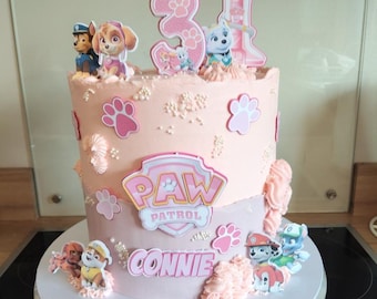 Paw patrol cake topper set