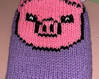 Schwein-Strickmaschine-Muster