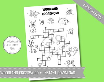 Animal Crossword - Etsy