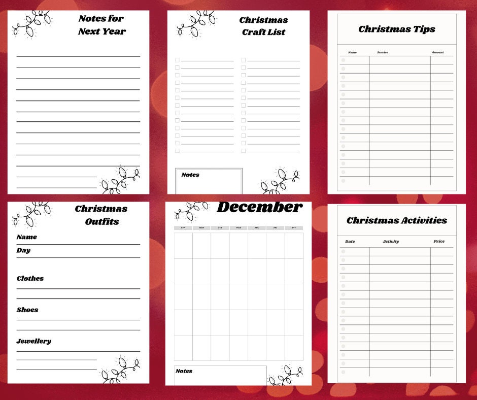 Printable Ultimate Christmas Planner - Instant Digital Download to ...