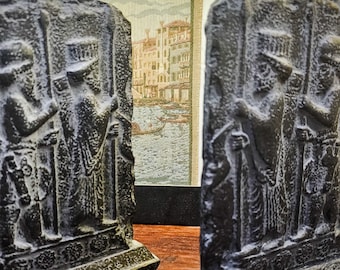 Persepolis Median Soldiers 6th Century Wall Statues for Cultural Home Display | Hand Painted Persian Art for Book Case or Collector Shelf