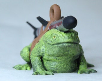 Missile Toad Meme Figurine Mistletoe Ornament for Christmas Tree Holiday Cheer Decoration at Office or Home | Funny Meme for Adults and Kids
