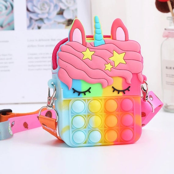 Sac pop fidget en licorne pour filles