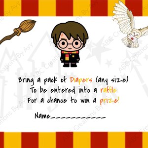 Wizard Diaper Raffle Digital Card/Diaper Raffle Digital Card