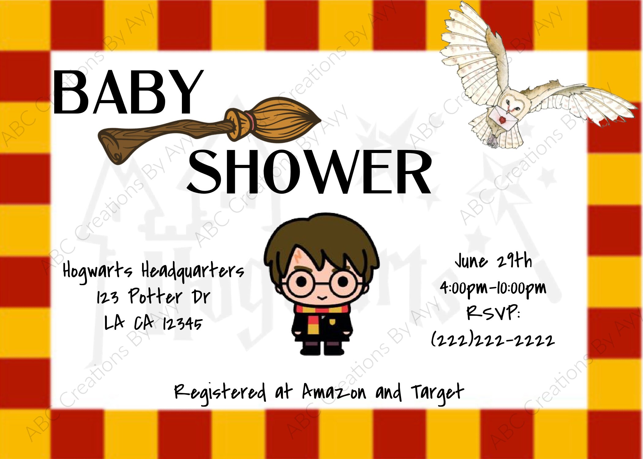 Wizard Baby Shower InvitationBaby Wizard Baby Shower Digital Invitation