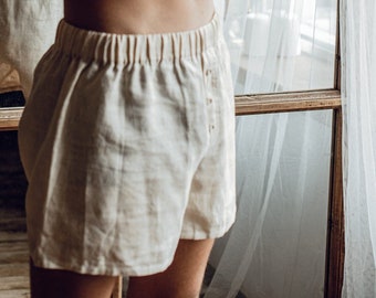 Leinen-Boxershorts, Baumwoll-Slip, Bio-Herrenunterwäsche, Geschenk zum Valentinstag