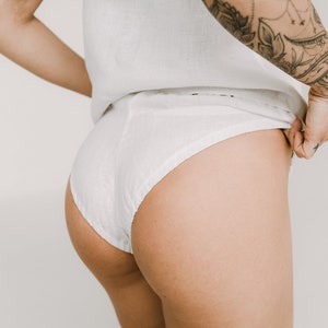 Natural Linen Panties, Linen Knickers For Women, Women&#39;s Linen Undies, Women Linen Underwear, Pure Linen Intimates, Women Linen Lingerie