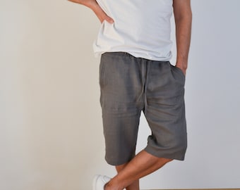 mens linen shorts nz