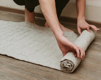 Bio Hanf Yogamatte, Meditationsteppich, Bodenkissen