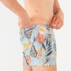 Linen shorts, Organic sleep boxer, Pajama shorts, Men&#39;s linen underwear, Linen boxers briefs, Blue underwear, Men&#39;s flax gift