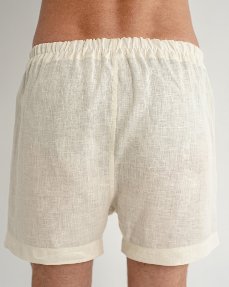 Linen Shorts Organic Sleep Boxer Pajama Shorts Men's Etsy