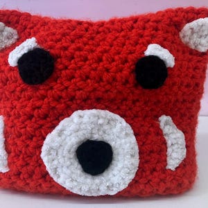 Hand-Made Crochet Red Panda Beanie