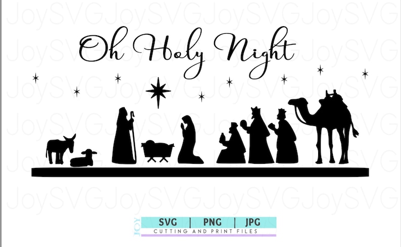 Oh Holy Night mart SVG 2 Religious Faith Christmas 2021 Holiday