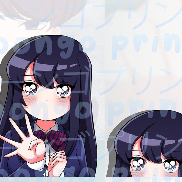 90s Komi-San Gloss Decal Waterproof Sticker Peeker