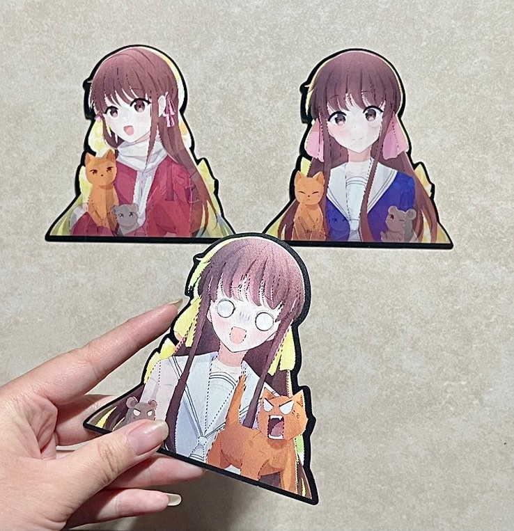 JP Anime Fruits Basket Family Stand Model Plate Honda Tohru Sohma Kyo  Double Sided Transparent Standing Sign Board Fans Gift