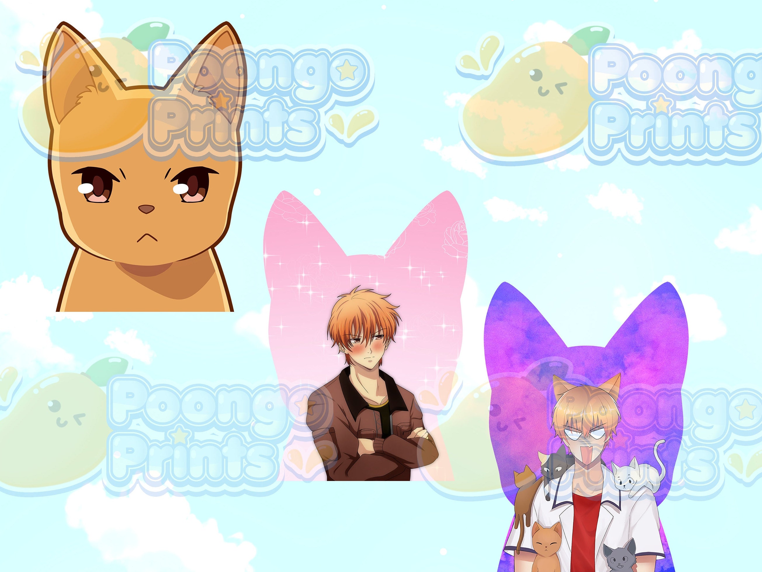 Fruits Basket 2019 Group #1 Sticker Set