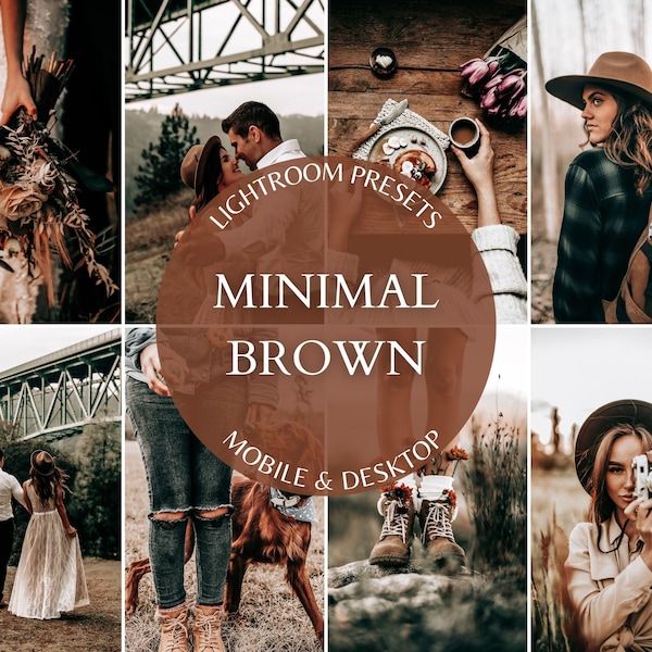 10 Desktop & Mobile LR Preset MINIMAL BROWN Preset Photographer Preset Clean Moody Rustic Preset Deep Outdoor Photo Editing Instagram Filter