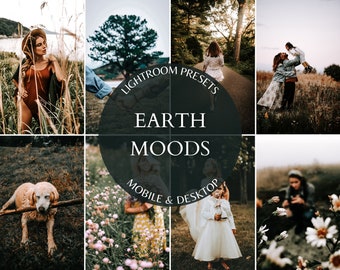 15 Mobile Presets EARTH MOODS Lightroom Presets For Instagram Desktop Preset Moody Earthy Presets Dark Outdoor Filters Clean Moody Presets
