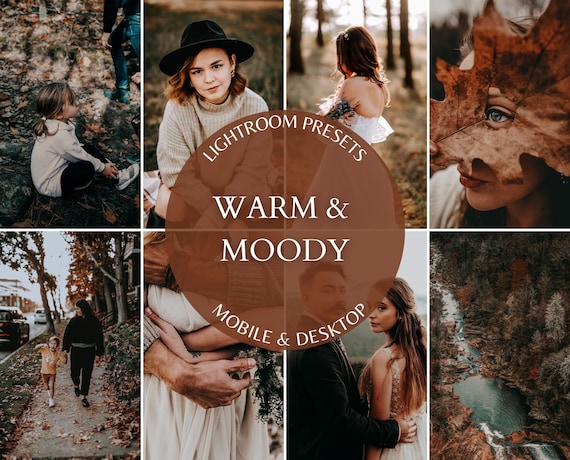 15 Mobile Presets WARM & MOODY Presets Photographer Desktop Presets Warm Preset For Bloggers Moody Editing Filter Fall Theme For Instagram
