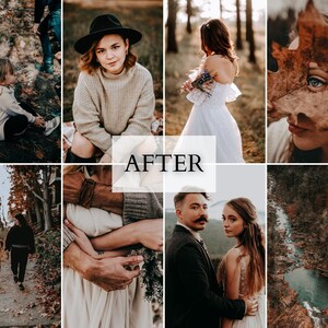 May include: A photo collage featuring various scenes including a child in a park, a person in a hat and sweater, a person in a white dress, a face partially hidden by a leaf, a person walking with a child, an embrace, a couple, and a river.