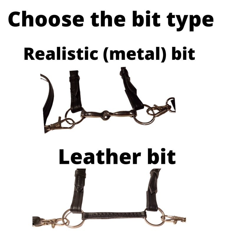 Dressage Bridle + Reins for Hobby Horse, Hobbyhorse Bridle with Flash Noseband and Padding, Removable Browband image 6