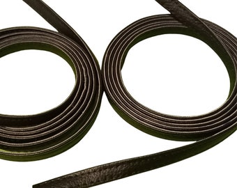 10mm Faux Leather Straps for Hobby Horse Tack Making, Vegan Black Leather Strings for DIY projects