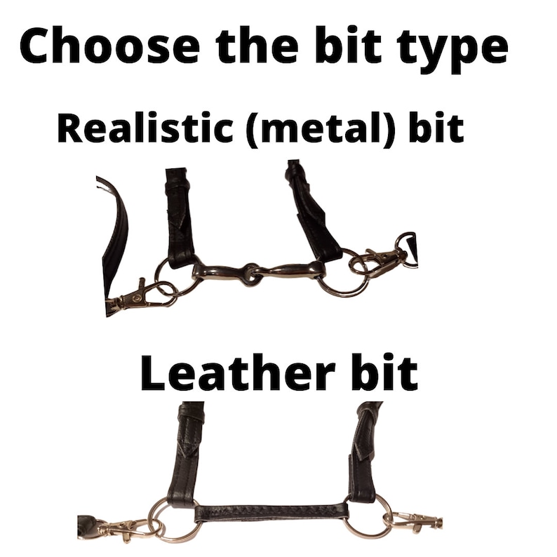 Snaffle Bridle Reins for Hobby Horse, Basic Single Bridle for Hobbyhorse, Removable Browband, Hobby Horse Tack imagem 6